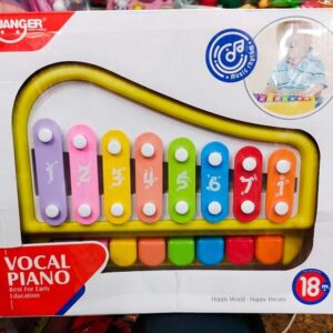 Kids Educational Instrument Colorful  (2 In 1)iano with 8 Keys.