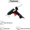20W Black Mini Hot Glue Gun - Solar Panel.