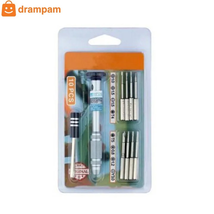 10 Pcs Small Multipurpose Screwdriver Set, Interchangeable (SW-8143) for Mobile Repairing, Home Appliance, Laptop, Computer Repairing Tablets Mini Tool Kit.