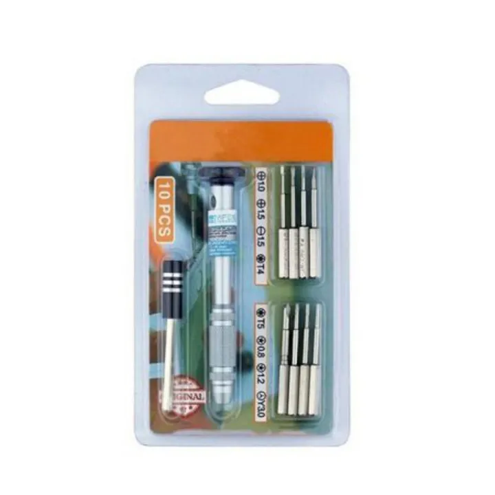 10 Pcs Small Multipurpose Screwdriver Set, Interchangeable (SW-8143) for Mobile Repairing, Home Appliance, Laptop, Computer Repairing Tablets Mini Tool Kit. - Image 3