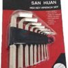 9 Pcs L-Shape Hex Key Repair Tools Powerful Type Allen Wrench Set Allen Key Set (1.5,2,2.5,3,4,5,6,8,10 mm)- Tools.