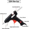 Black Mini Hot Glue Gun, Solar Panel-20W.