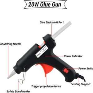 Black Mini Hot Glue Gun, Solar Panel-20W.