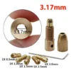 Mini Drill Bit Copper Collet Set (3.17mm) Micro Twist Drill Chuck.