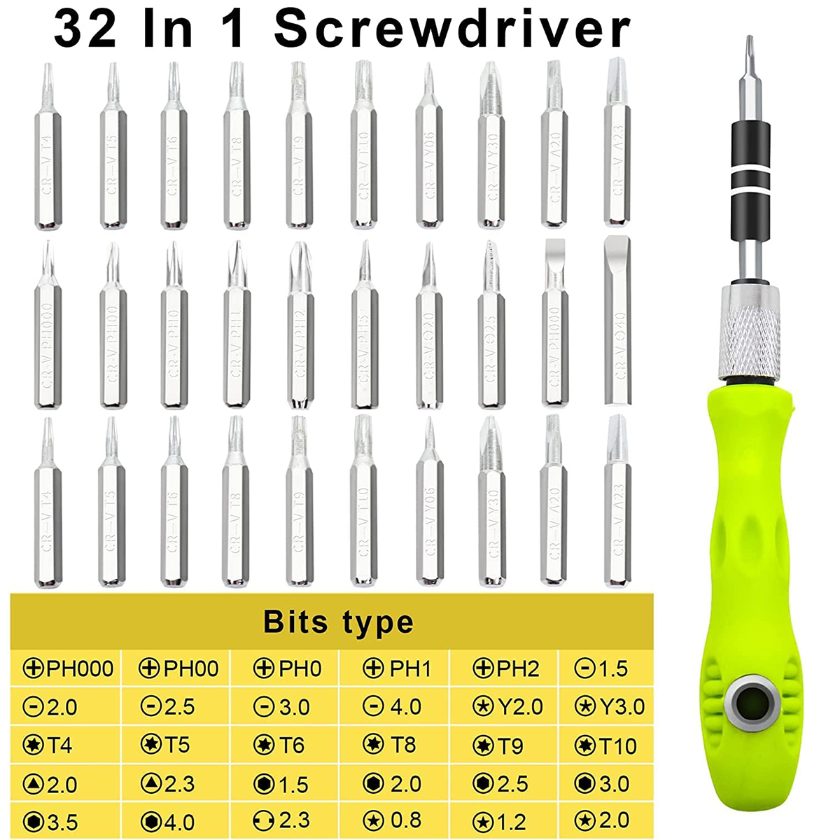 Multipurpose Precision Screwdriver Disassemble Electronic Repair Tool-32 In 1. - Image 2